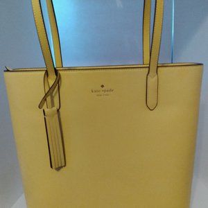 Kate Spade Yellow Safianno Leather Tote